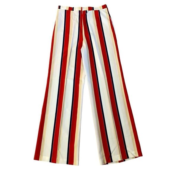 Vintage Hi Waisted Striped Trouser Pants - Picture 3 of 7